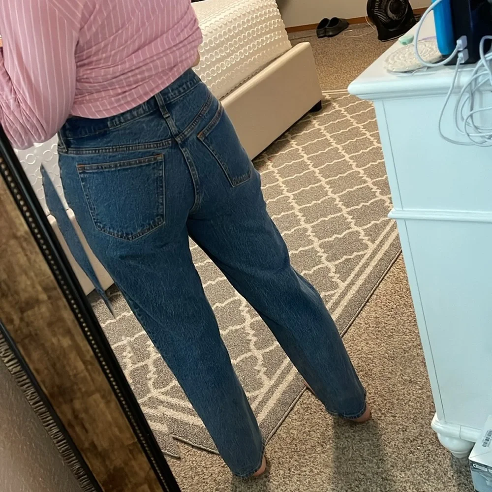 New with tags Straight Mid Rise short length Abercrombie Jeans - Picture 5 of 13